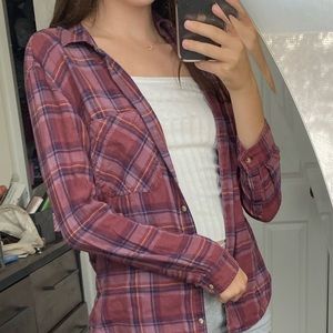 Maroon Flannel Shirt